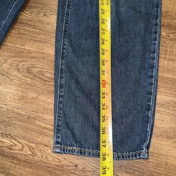 Levi's Premium Baggy Dad Jeans Women's 27 (Fits 28x29) Black Wide Leg Big E - Picture 9 of 11